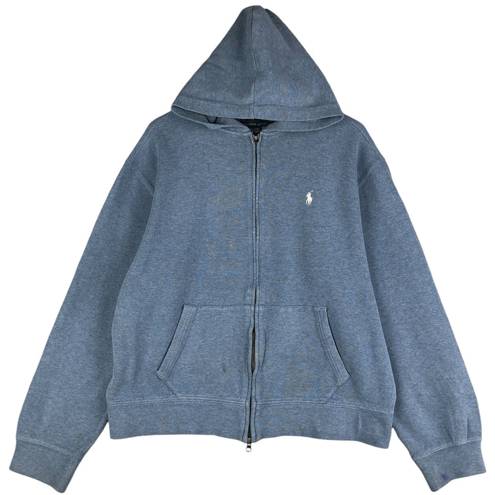 Ralph Lauren POLO by Ralph Lauren Sweat Full Zip Hoodie Men's XL cotton Blue type light blue Vintage Second Hand