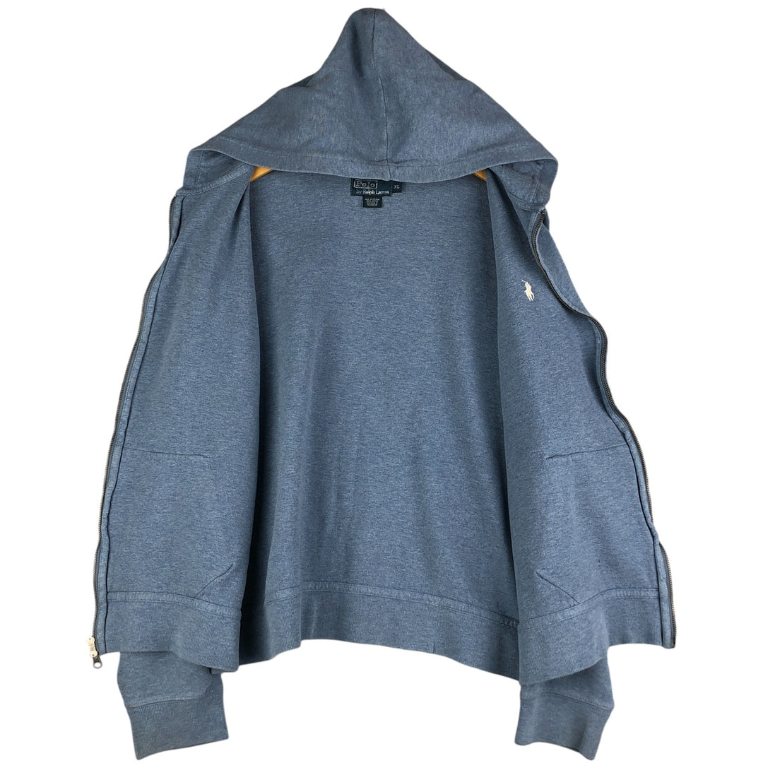 Ralph Lauren POLO by Ralph Lauren Sweat Full Zip Hoodie Men's XL cotton Blue type light blue Vintage Second Hand