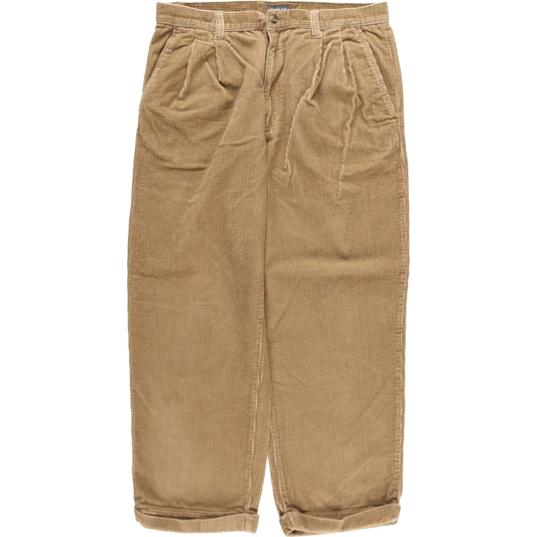 Vintage St. John's Bay two-pleat corduroy pants, men's size 34. cotton brown type Vintage Second Hand