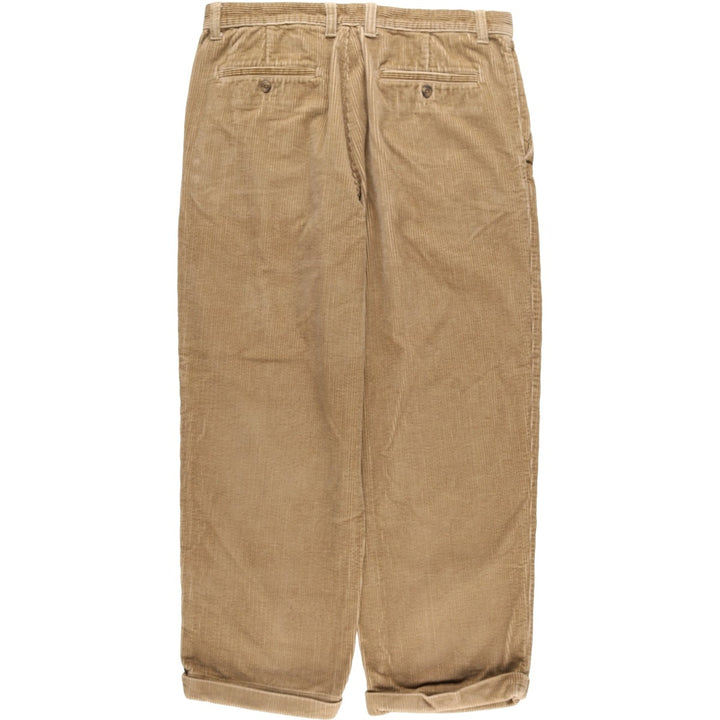 Vintage St. John's Bay two-pleat corduroy pants, men's size 34. cotton brown type Vintage Second Hand