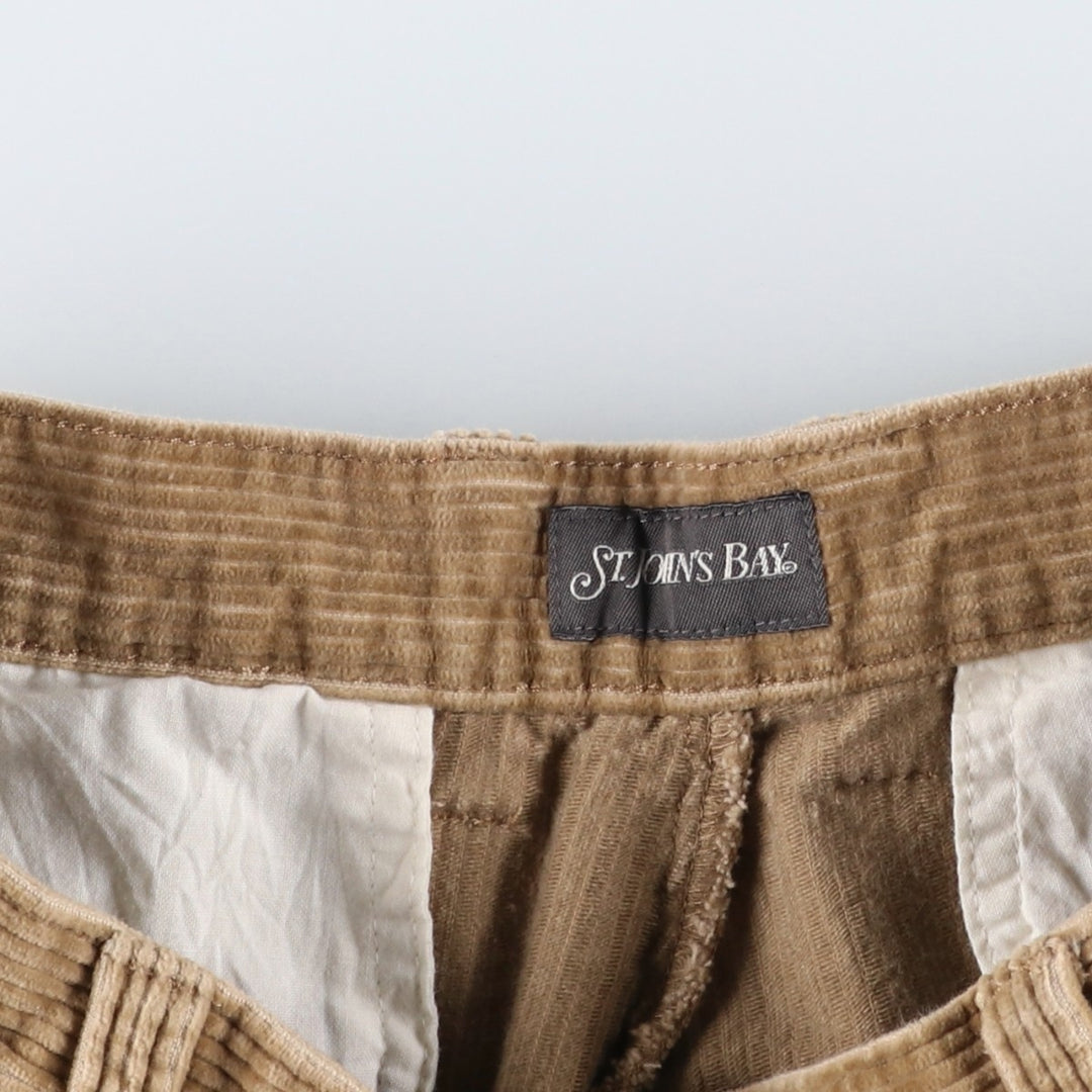 Vintage St. John's Bay two-pleat corduroy pants, men's size 34. cotton brown type Vintage Second Hand
