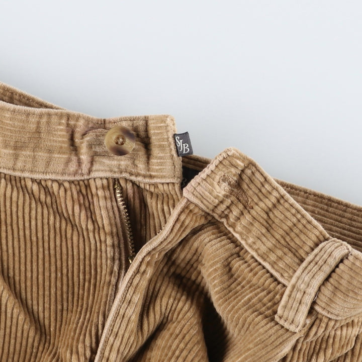 Vintage St. John's Bay two-pleat corduroy pants, men's size 34. cotton brown type Vintage Second Hand