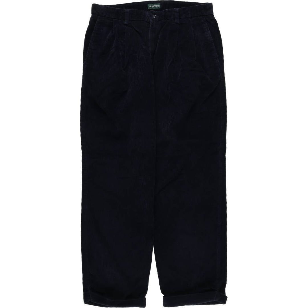 2000'S Dockers Recode Two-Pleated Corduroy Pants, Men's, Size W34 cotton navy blue type Vintage Second Hand