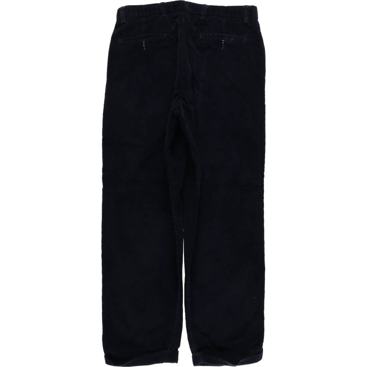 2000'S Dockers Recode Two-Pleated Corduroy Pants, Men's, Size W34 cotton navy blue type Vintage Second Hand