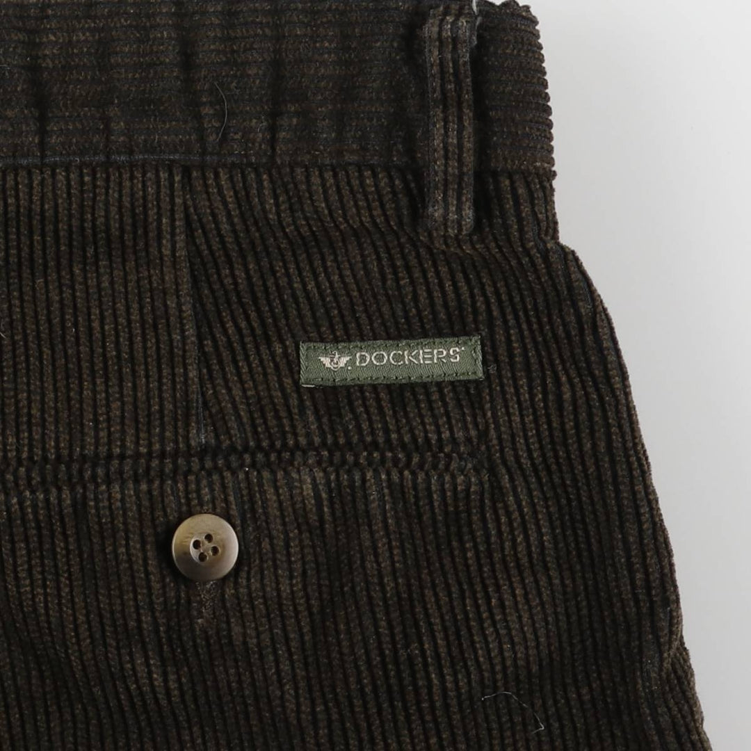 Dockers Two-pleat Corduroy Pants, Men's, Size W35 cotton Khaki type Vintage Second Hand
