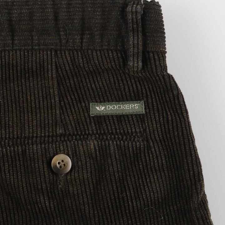 Dockers Two-pleat Corduroy Pants, Men's, Size W35 cotton Khaki type Vintage Second Hand