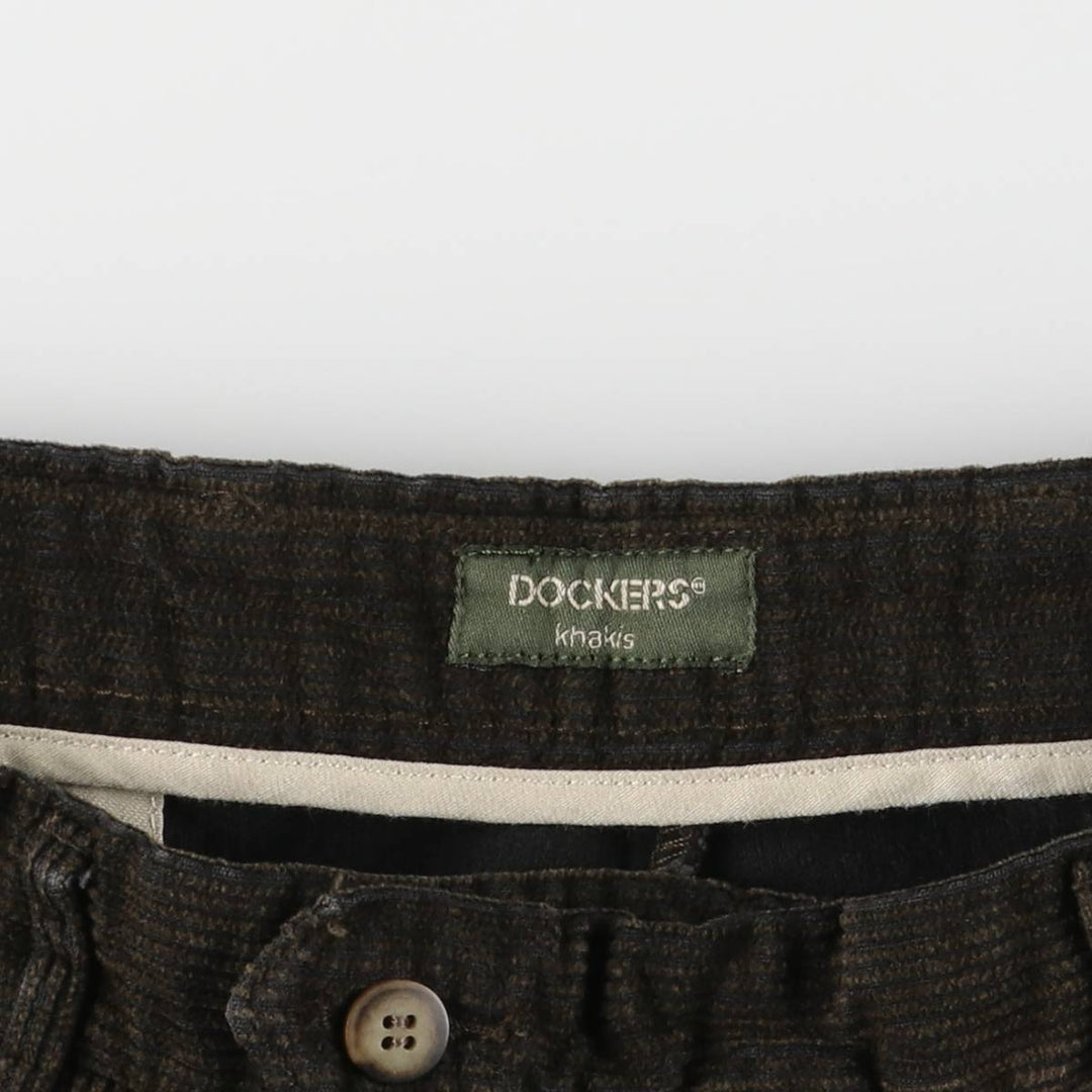 Dockers Two-pleat Corduroy Pants, Men's, Size W35 cotton Khaki type Vintage Second Hand