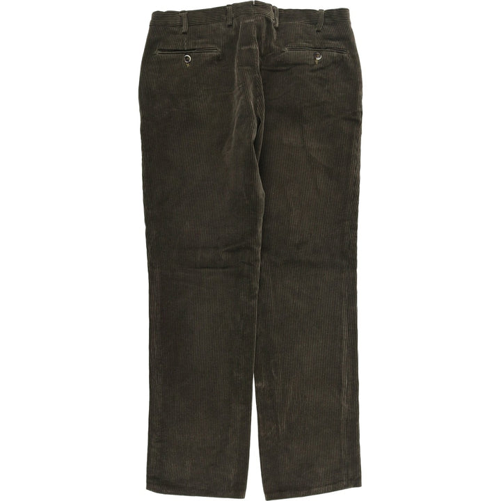 IKSASK DUCA VISCONTI DI MODRONE Wide Ribbed Corduroy Pants, Men's, Size 34 cotton brown type Vintage Second Hand