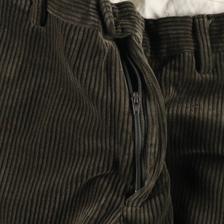 IKSASK DUCA VISCONTI DI MODRONE Wide Ribbed Corduroy Pants, Men's, Size 34 cotton brown type Vintage Second Hand