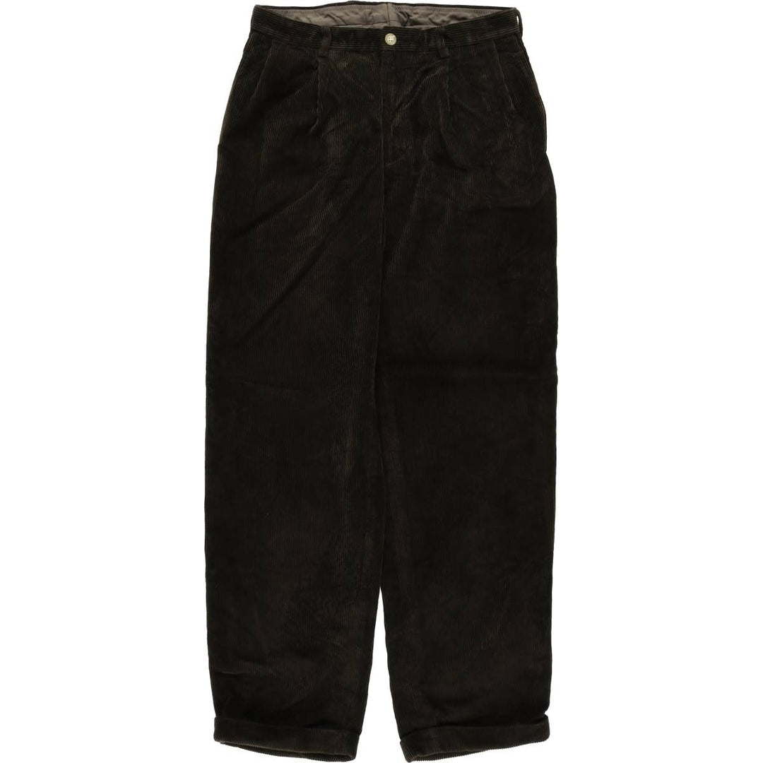 NAUTICA Two-pleat Corduroy Pants, Men's, Size W33 cotton brown type Vintage Second Hand