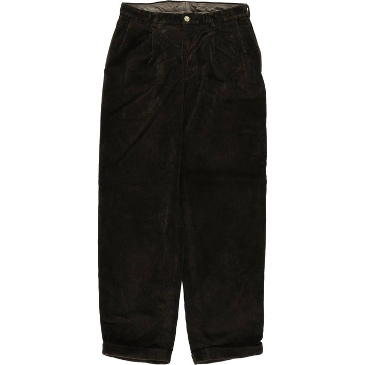 NAUTICA Two-pleat Corduroy Pants, Men's, Size W33 cotton brown type Vintage Second Hand