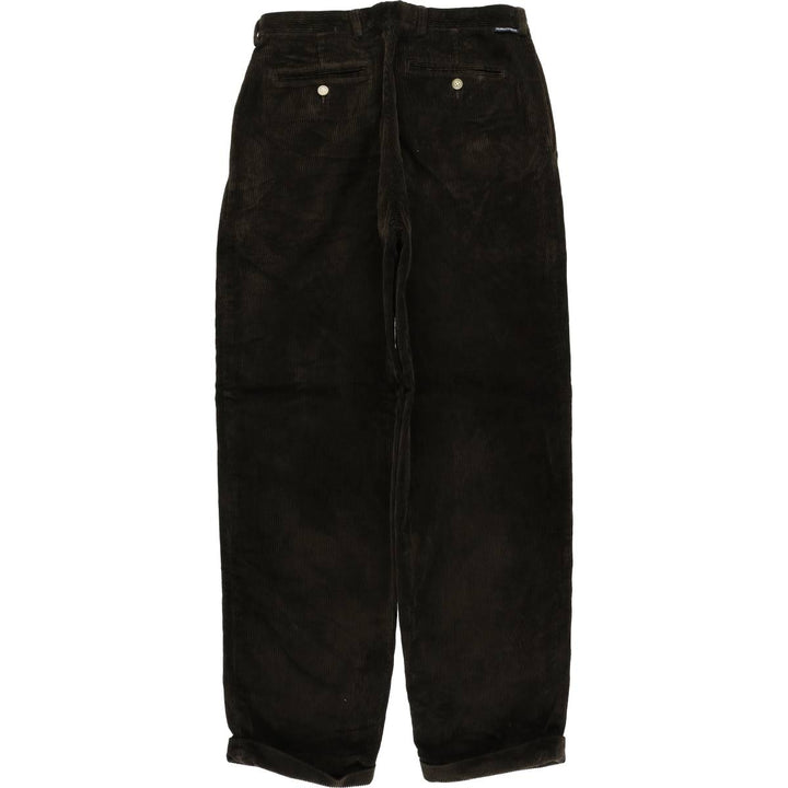 NAUTICA Two-pleat Corduroy Pants, Men's, Size W33 cotton brown type Vintage Second Hand