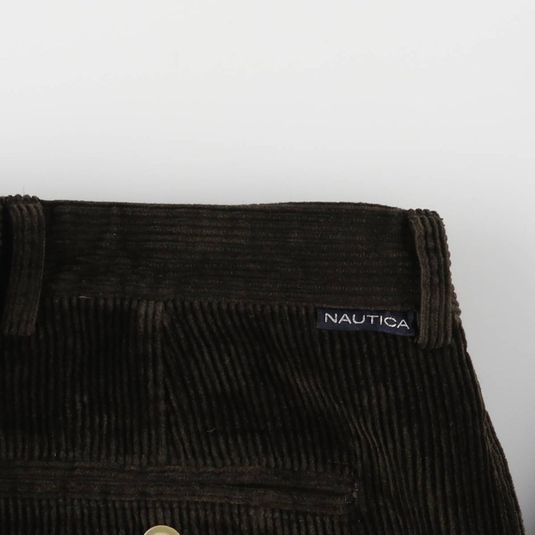 NAUTICA Two-pleat Corduroy Pants, Men's, Size W33 cotton brown type Vintage Second Hand
