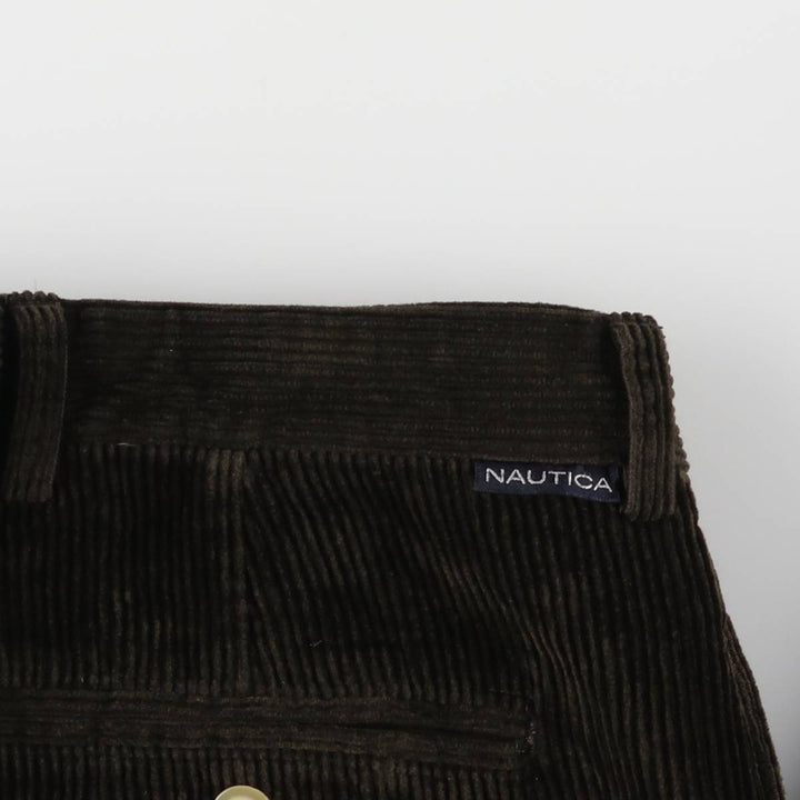 NAUTICA Two-pleat Corduroy Pants, Men's, Size W33 cotton brown type Vintage Second Hand