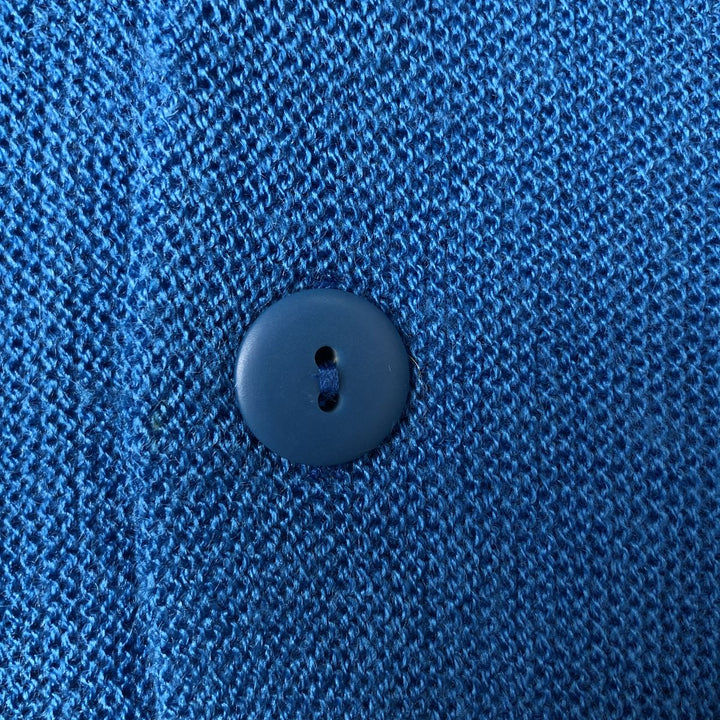 Vintage 80s-90'S Lacoste Chemise acrylic knit cardigan, Made in Spain, Men's XL acrylic blue type Vintage Second Hand
