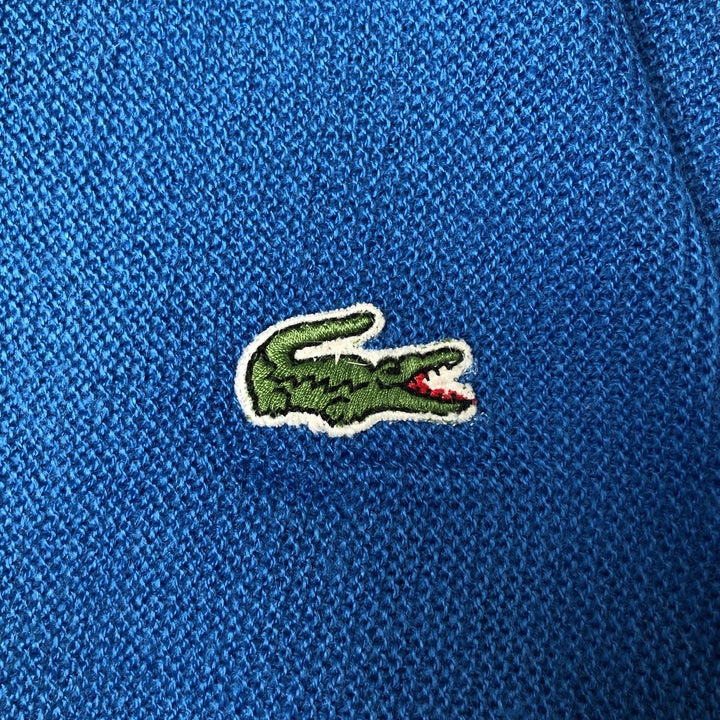Vintage 80s-90'S Lacoste Chemise acrylic knit cardigan, Made in Spain, Men's XL acrylic blue type Vintage Second Hand