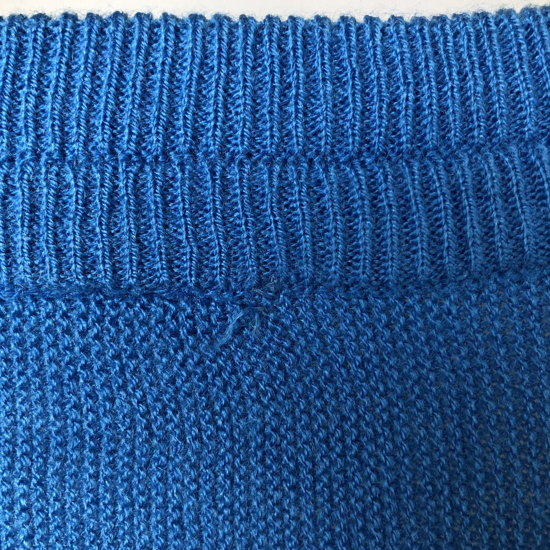 Vintage 80s-90'S Lacoste Chemise acrylic knit cardigan, Made in Spain, Men's XL acrylic blue type Vintage Second Hand