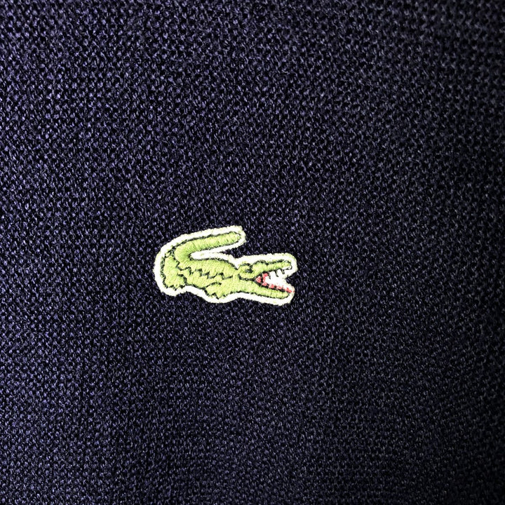 Vintage 70s-80'S Lacoste Chemise Acrylic Knit Cardigan, Men's XL acrylic navy blue type Vintage Second Hand