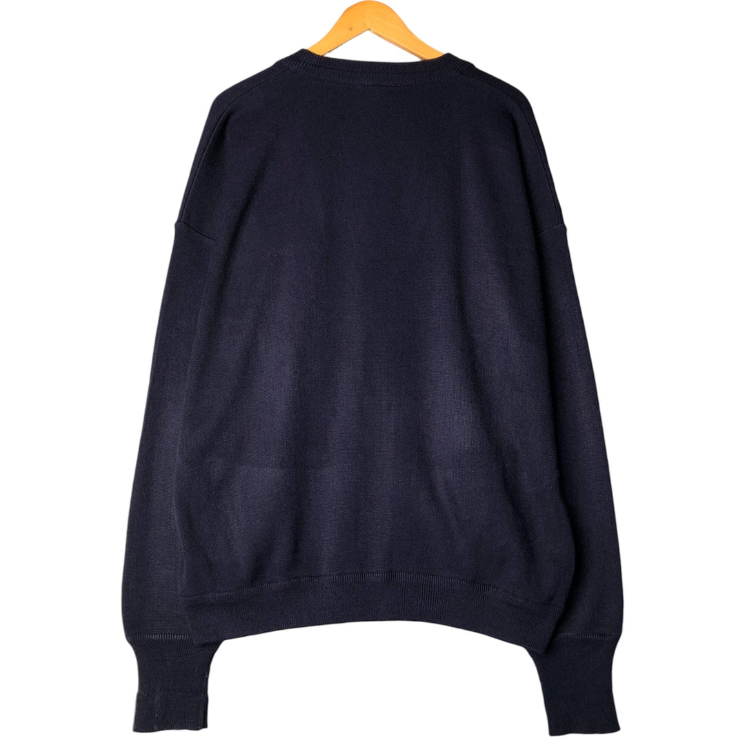 Vintage 70s-80'S Lacoste Chemise Acrylic Knit Cardigan, Men's XL unclear navy blue type Vintage Second Hand