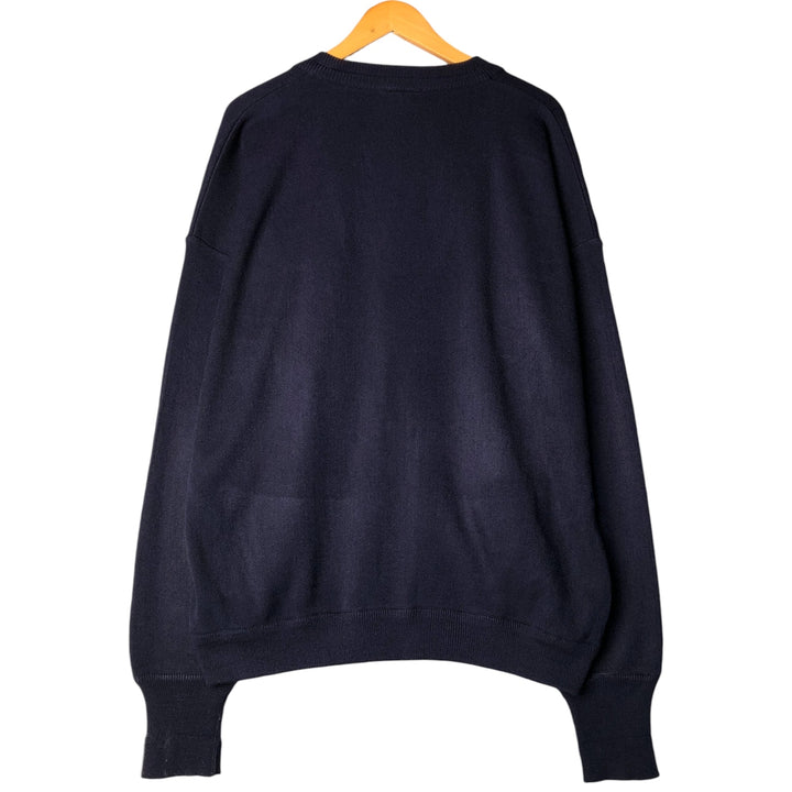 Vintage 70s-80'S Lacoste Chemise Acrylic Knit Cardigan, Men's XL unclear navy blue type Vintage Second Hand