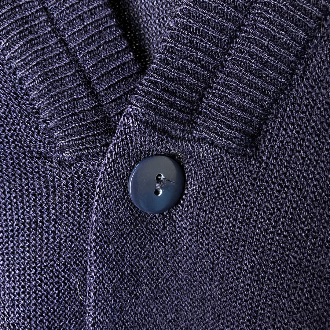 Vintage 70s-80'S Lacoste Chemise Acrylic Knit Cardigan, Men's XL unclear navy blue type Vintage Second Hand