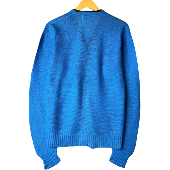 Vintage 1960'S PILGRIM acrylic knit cardigan, size M, men's Oron Acrylic Blue type light blue Vintage Second Hand