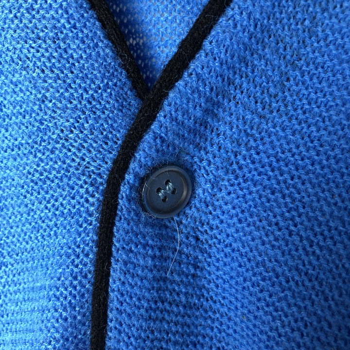 Vintage 1960'S PILGRIM acrylic knit cardigan, size M, men's Oron Acrylic Blue type light blue Vintage Second Hand