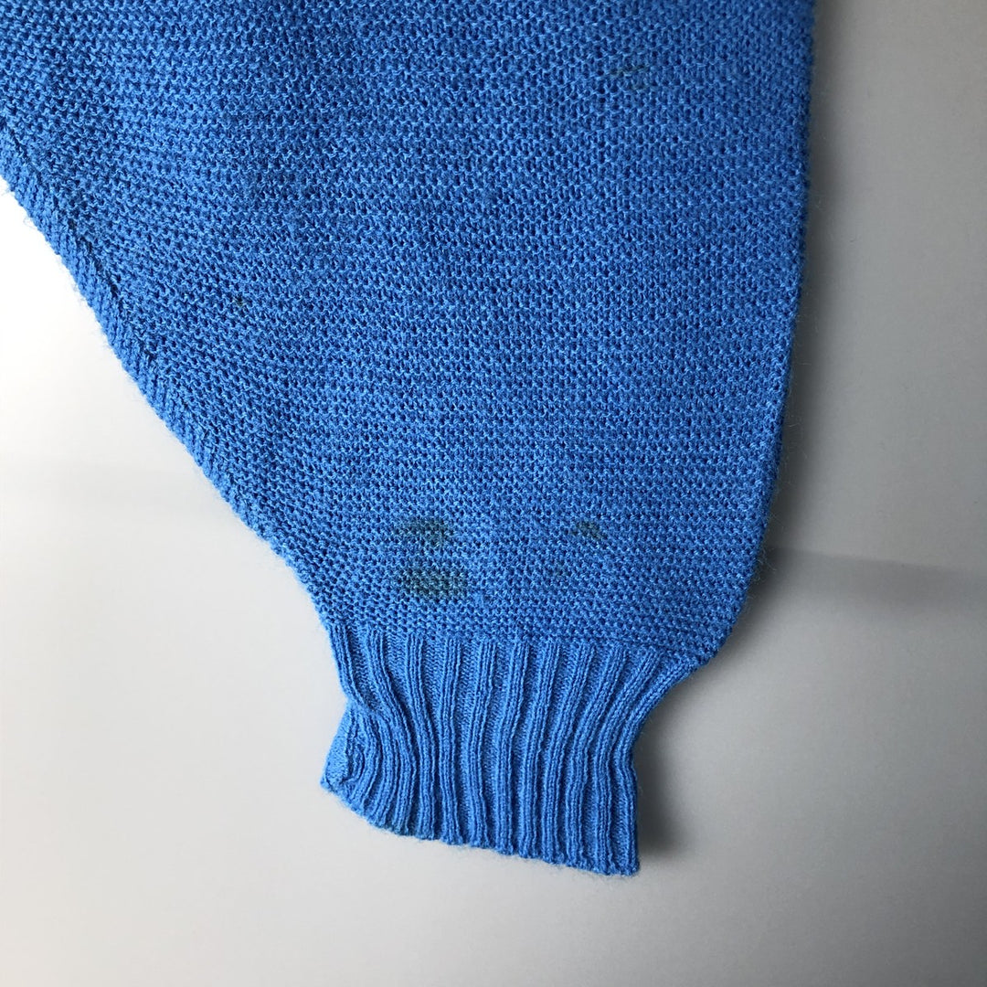 Vintage 1960'S PILGRIM acrylic knit cardigan, size M, men's Oron Acrylic Blue type light blue Vintage Second Hand