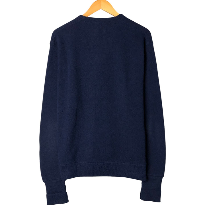 80s-90'S Lacoste IZOD Acrylic Knit Cardigan Made in USA Men's L Size Vintage acrylic navy blue type Vintage Second Hand