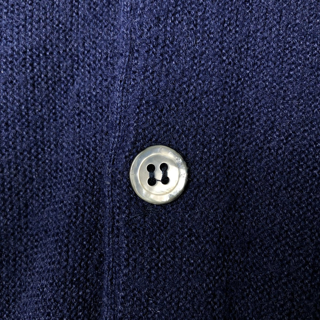 80s-90'S Lacoste IZOD Acrylic Knit Cardigan Made in USA Men's L Size Vintage acrylic navy blue type Vintage Second Hand