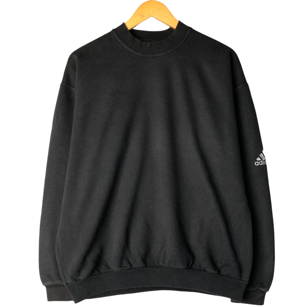 Vintage 90s-00'S Adidas back print sweatshirt, size M, men's cotton black type Vintage Second Hand