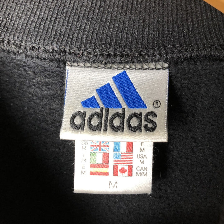 Vintage 90s-00'S Adidas back print sweatshirt, size M, men's cotton black type Vintage Second Hand