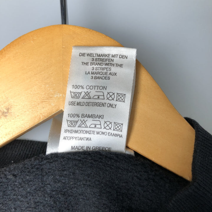 Vintage 90s-00'S Adidas back print sweatshirt, size M, men's cotton black type Vintage Second Hand