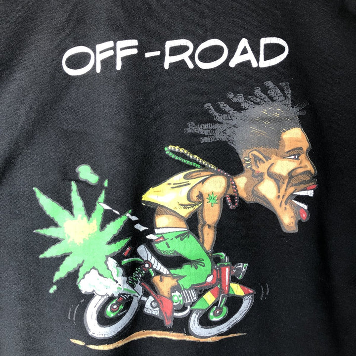 Vintage 90s-00'S Adidas back print sweatshirt, size M, men's cotton black type Vintage Second Hand