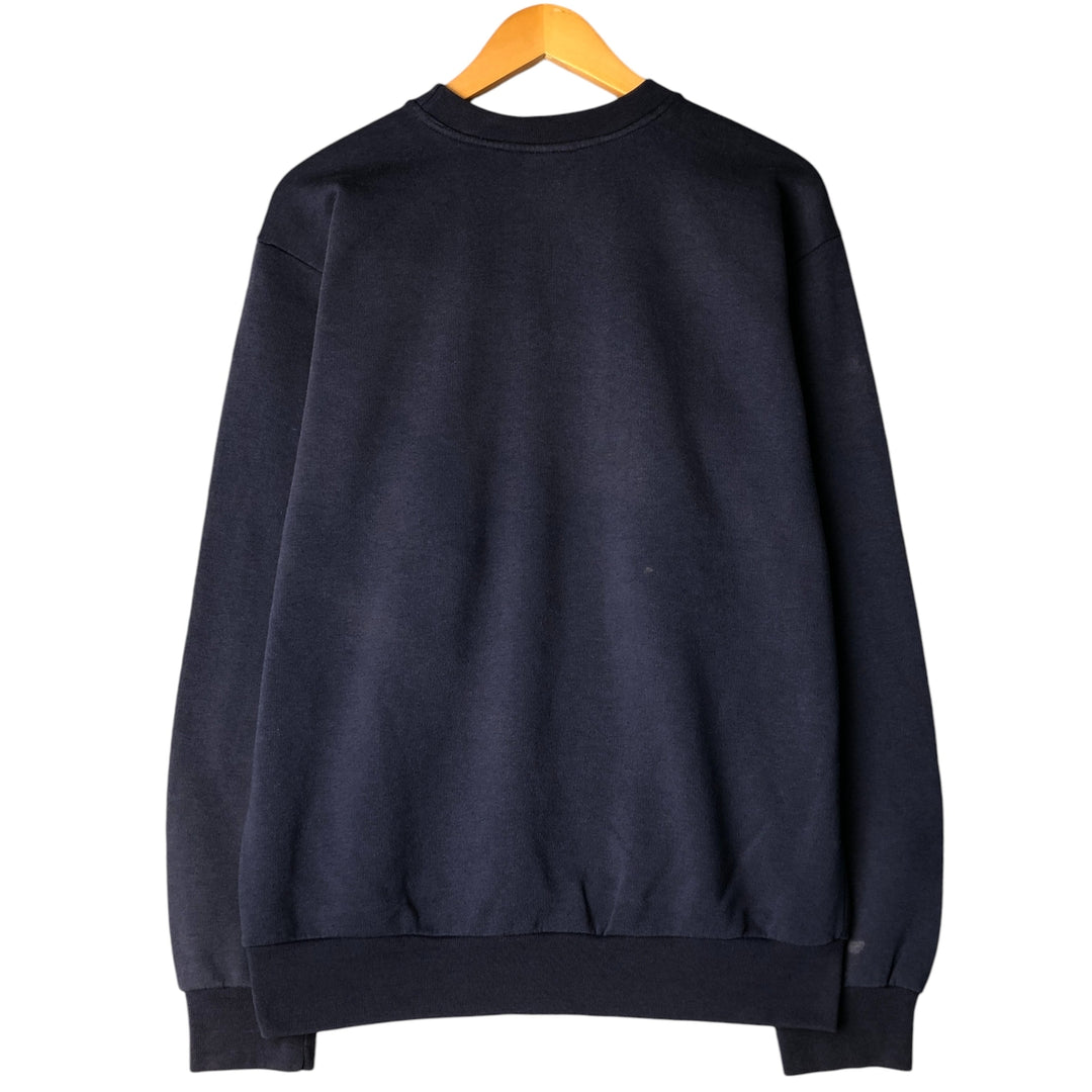 Vintage 90s-00'S Adidas logo sweatshirt, size M, men's cotton navy blue type Vintage Second Hand