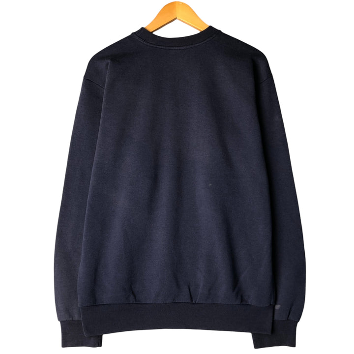 Vintage 90s-00'S Adidas logo sweatshirt, size M, men's cotton navy blue type Vintage Second Hand