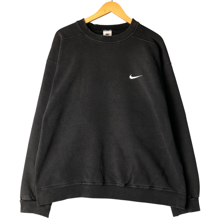 90'S Nike One Point Logo Sweatshirt, Men's L Size, Vintage cotton black type Vintage Second Hand