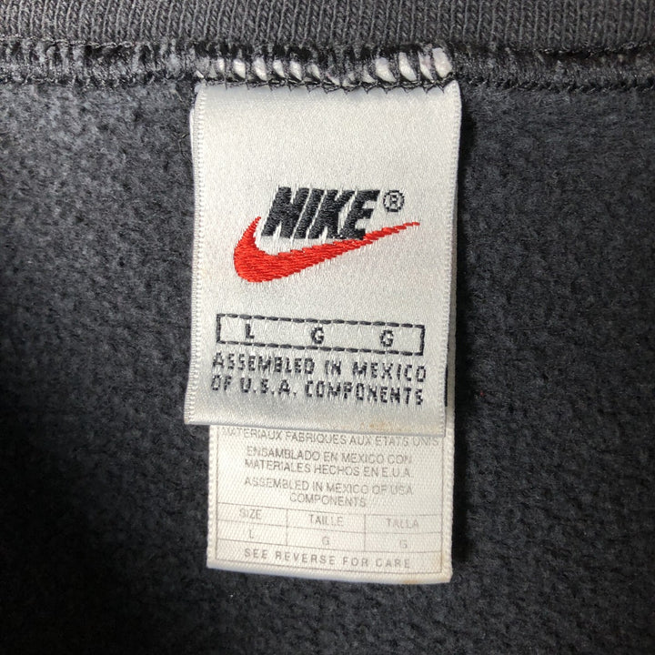 90'S Nike One Point Logo Sweatshirt, Men's L Size, Vintage cotton black type Vintage Second Hand