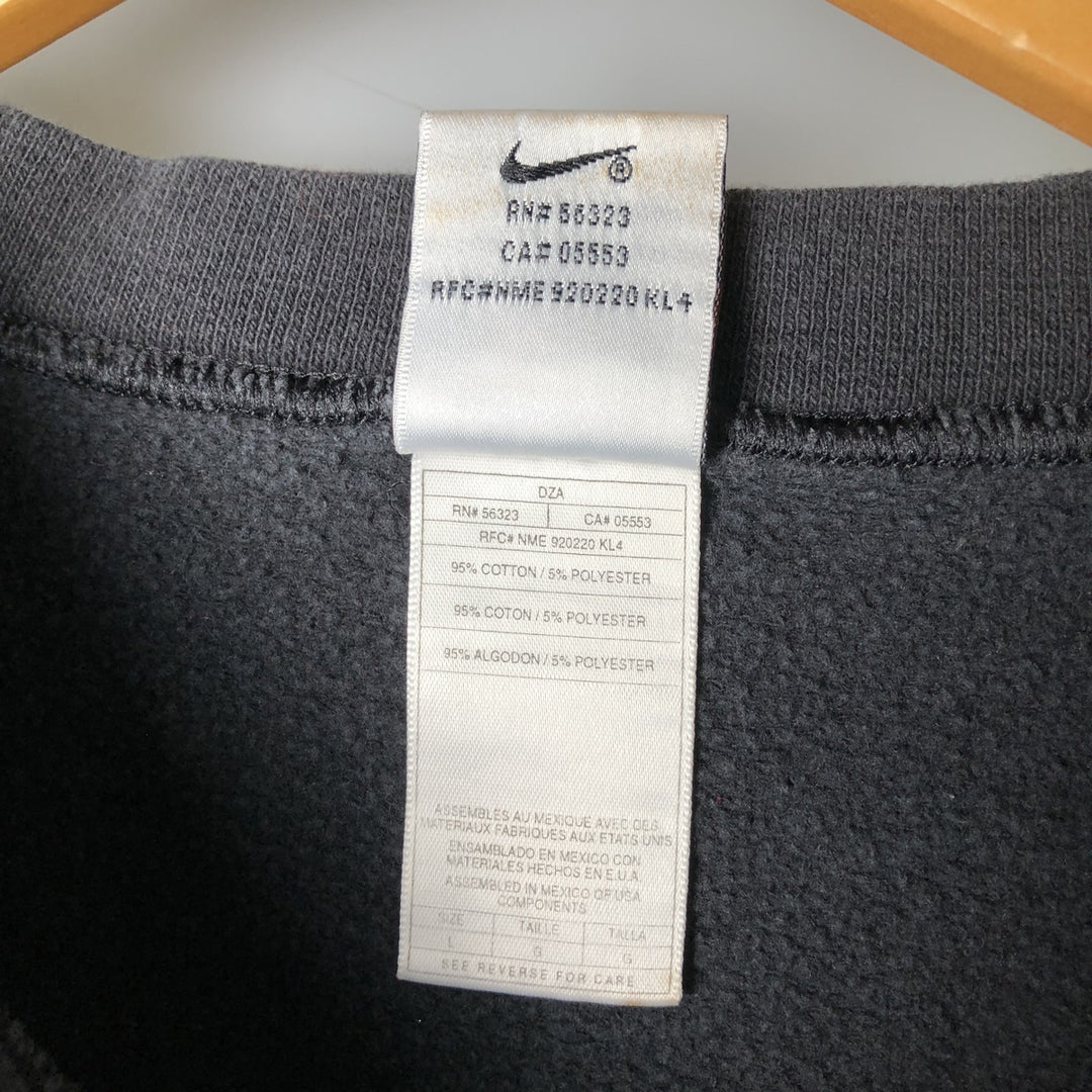 90'S Nike One Point Logo Sweatshirt, Men's L Size, Vintage cotton black type Vintage Second Hand