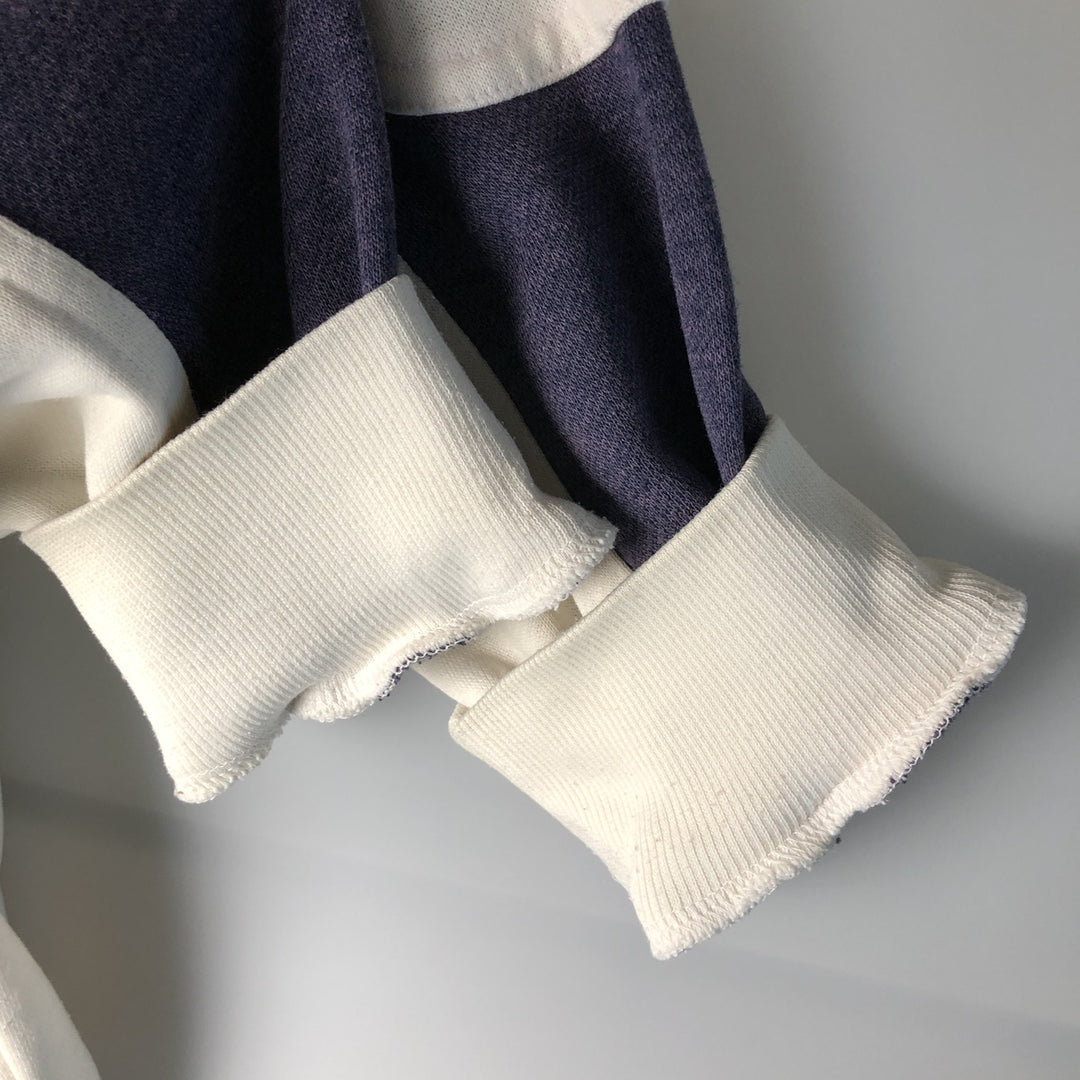 1980'S Adidas Check Pattern Henley Print Sweatshirt, Men's Size L unclear white type Vintage Second Hand