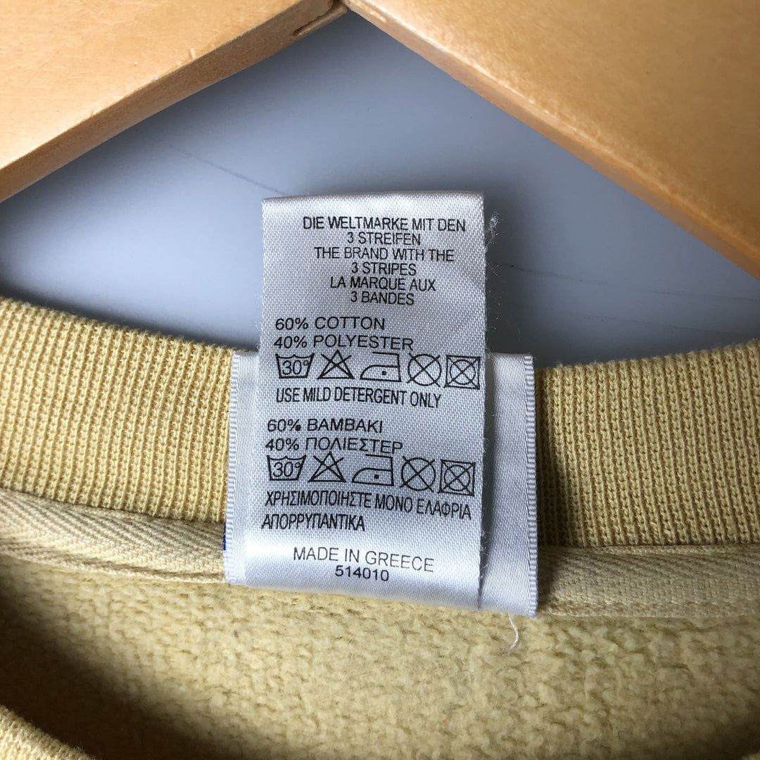 Vintage 90s-00'S Adidas One-Point Logo Sweatshirt, Men's Size Medium cotton yellow type Vintage Second Hand