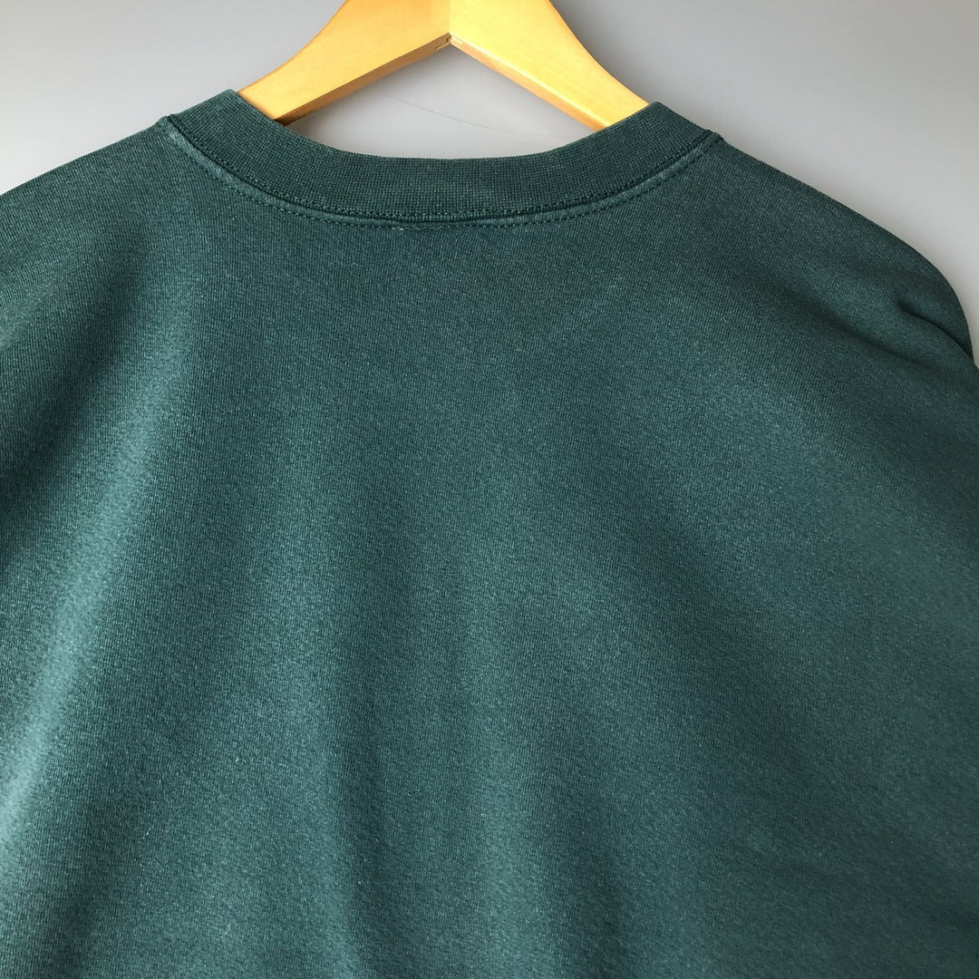90s-00'S Vintage Nike Logo Sweatshirt, Made in USA, Men's Size Medium cotton green type Vintage Second Hand