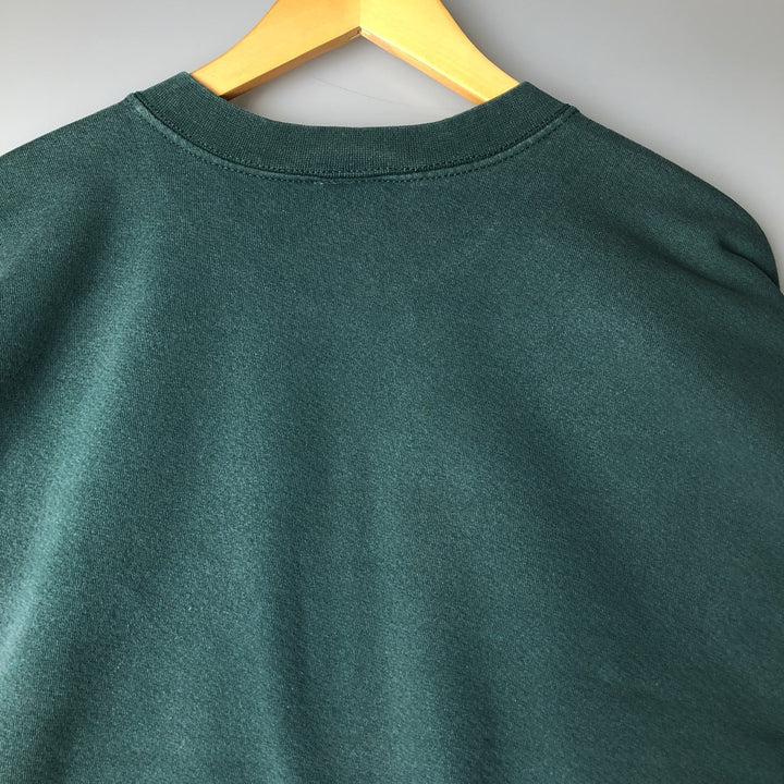90s-00'S Vintage Nike Logo Sweatshirt, Made in USA, Men's Size Medium cotton green type Vintage Second Hand