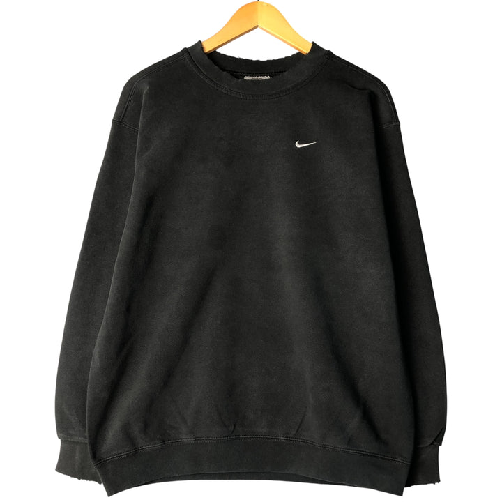 Vintage 90'S Nike One-Point Logo Sweatshirt, Made in USA, Men's Size Medium cotton black type Vintage Second Hand
