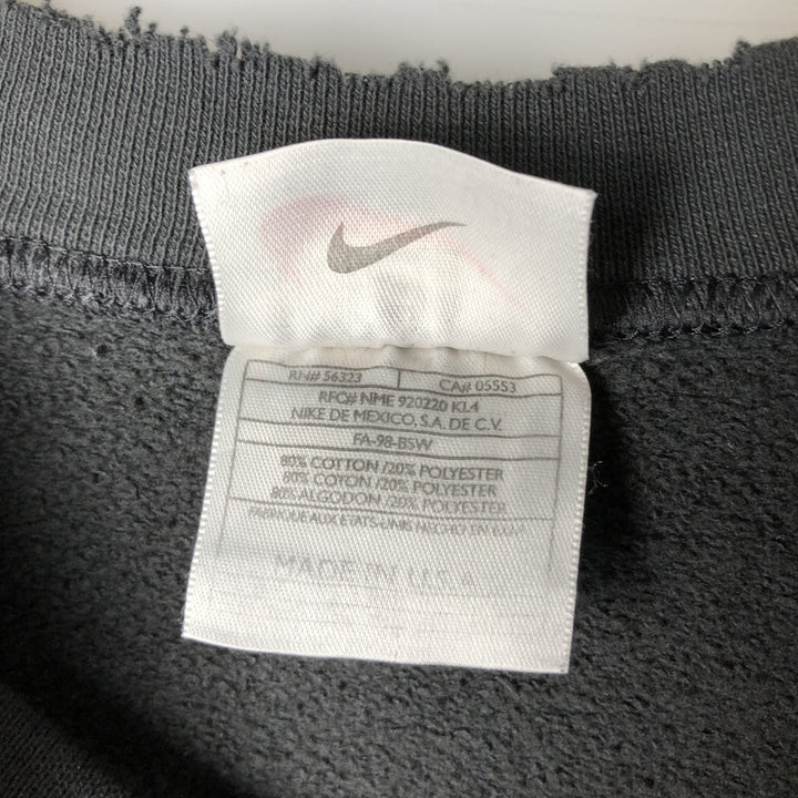 Vintage 90'S Nike One-Point Logo Sweatshirt, Made in USA, Men's Size Medium cotton black type Vintage Second Hand