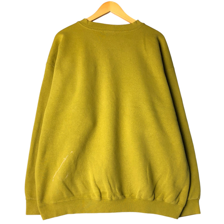 90'S Nike One Point Logo Sweatshirt Trainer Made in USA Men's XL Vintage cotton green type yellow green Vintage Second Hand