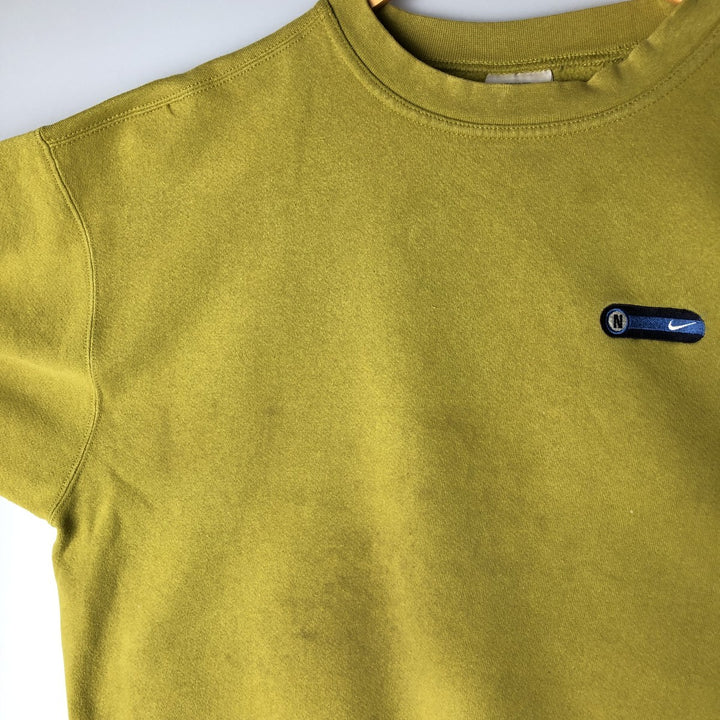 90'S Nike One Point Logo Sweatshirt Trainer Made in USA Men's XL Vintage cotton green type yellow green Vintage Second Hand