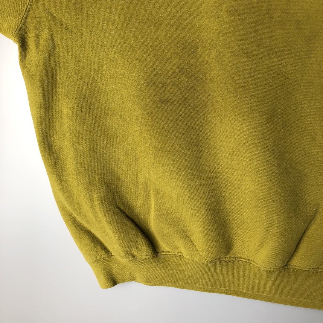90'S Nike One Point Logo Sweatshirt Trainer Made in USA Men's XL Vintage cotton green type yellow green Vintage Second Hand