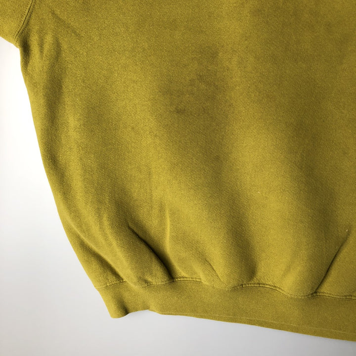 90'S Nike One Point Logo Sweatshirt Trainer Made in USA Men's XL Vintage cotton green type yellow green Vintage Second Hand