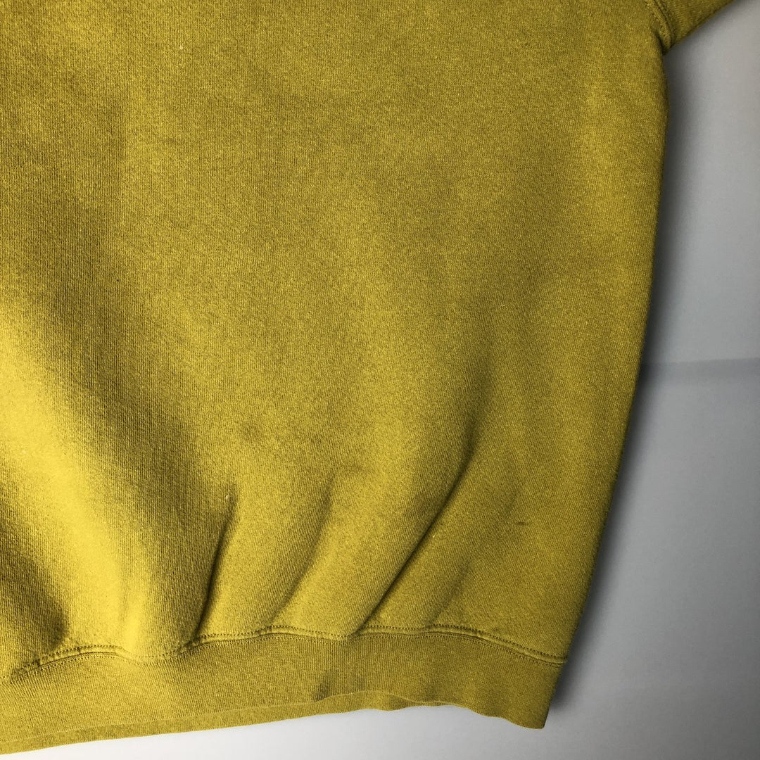 90'S Nike One Point Logo Sweatshirt Trainer Made in USA Men's XL Vintage cotton green type yellow green Vintage Second Hand